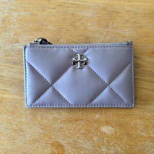 Tory Burch Quilted Card Holder in Lavender